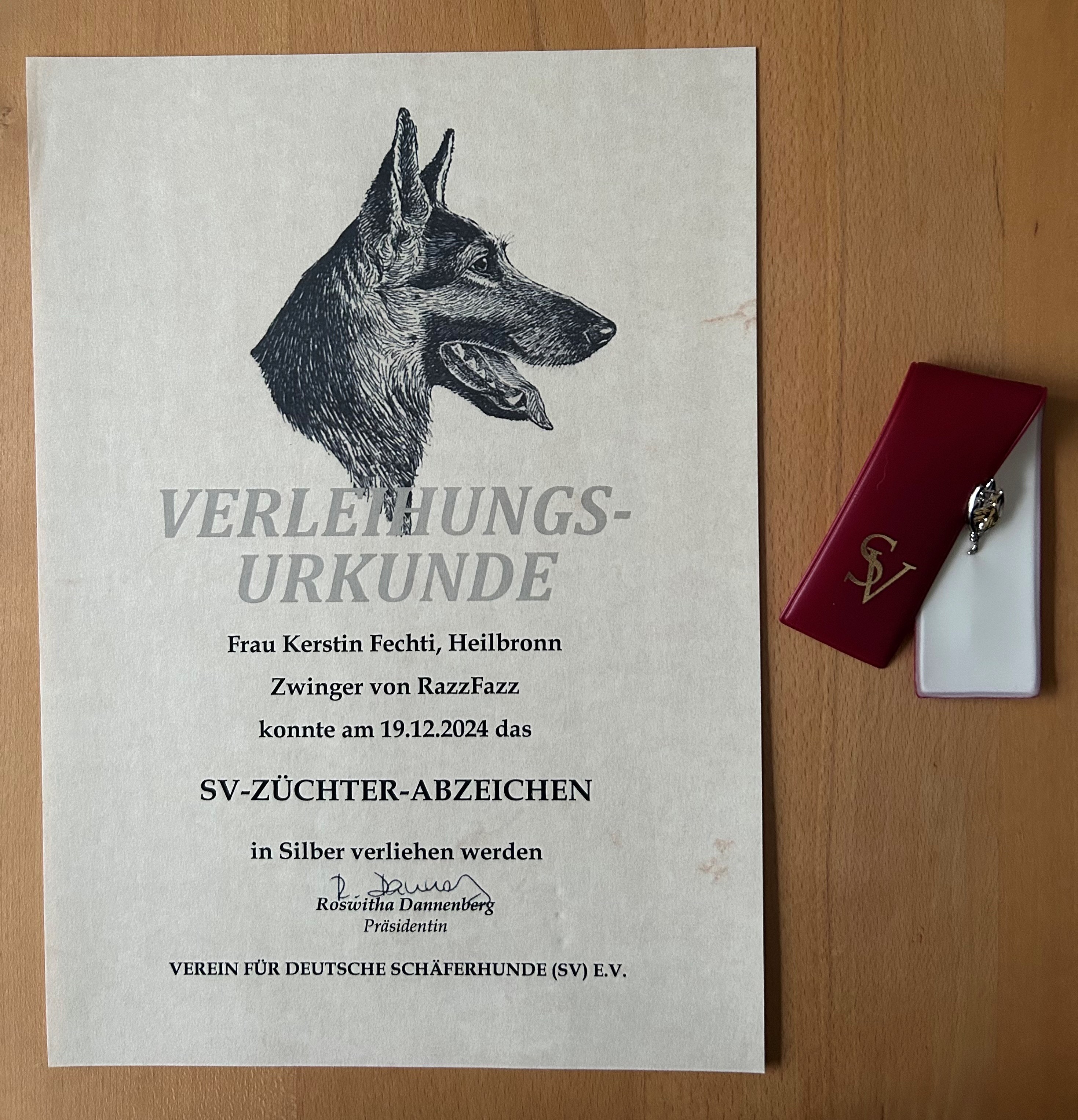 SV Zchter Abzeichen Silber